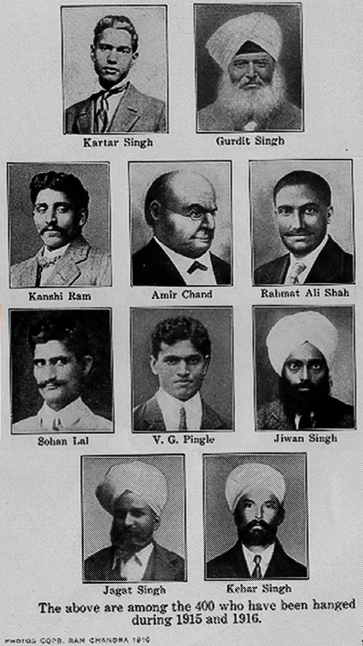 Ghadar Party and Ghadar Movement heroes 1916